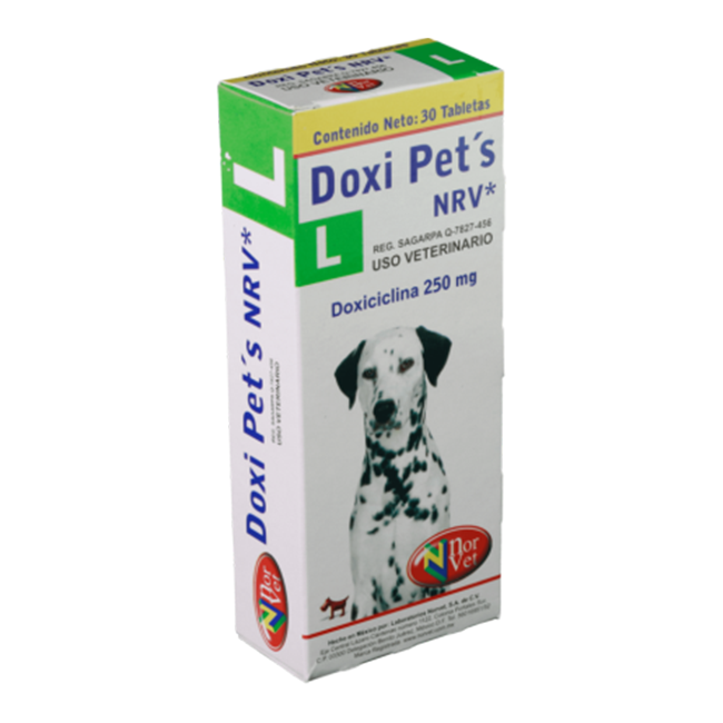 Doxi Pets NRV L 250 mg. 30 Tabletas - Norvet Doxi Pets NRV L 250 mg. 30 Tabletas - Norvet